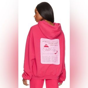 Local Love Club pink oversized hoodie
